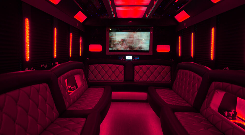 party bus Charlotte interior
