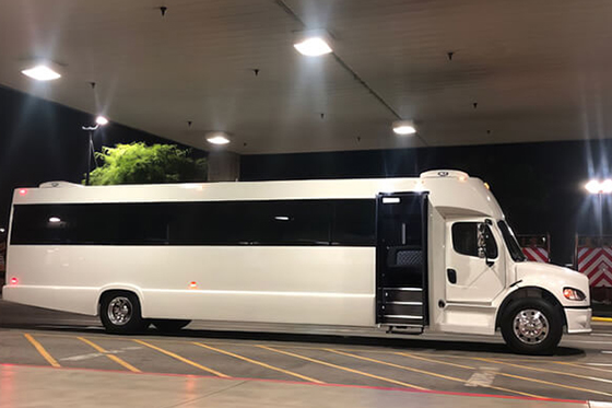 elegant big limo bus